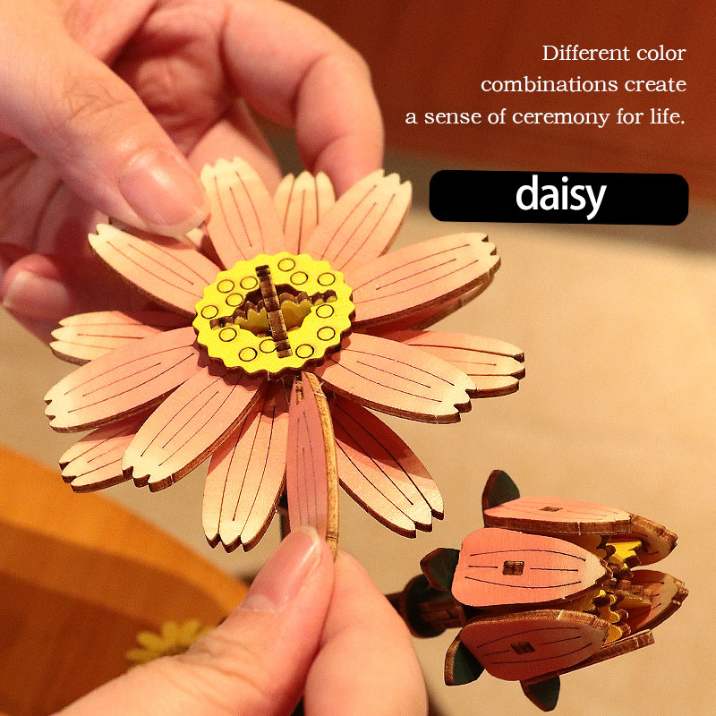3D Flower Wooden Puzzles, DIY  - đánh giá và giá Plant Parent Kit