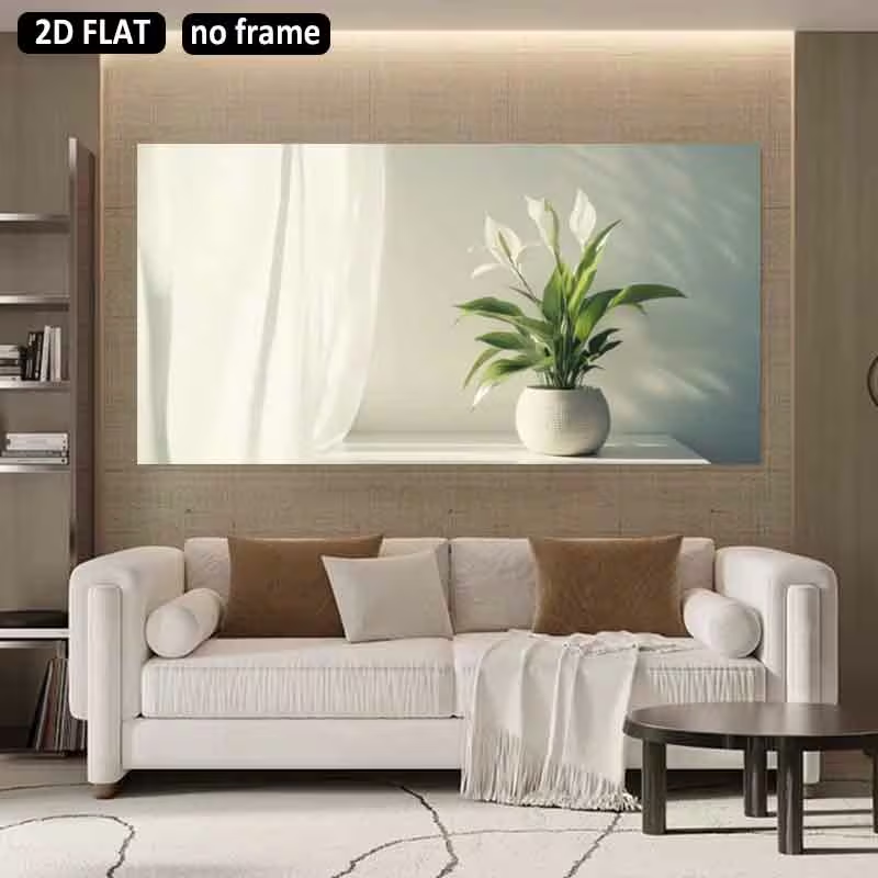 2D Flat, 2D Flat 1pc 31.49X62. - đánh giá và giá Peace Lily White